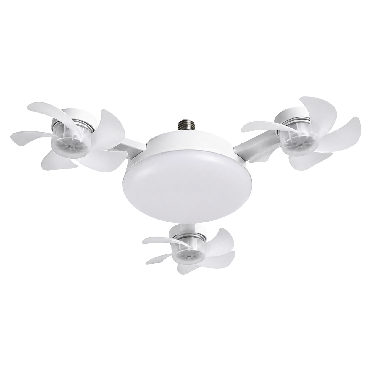 2-in-1  Socket Ceiling Fan Light - Silent LED Fan with Remote Control 💡🌀