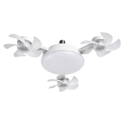 2-in-1  Socket Ceiling Fan Light - Silent LED Fan with Remote Control 💡🌀