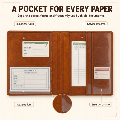 CAR DOCUMENT ORGANIZER 🚗 📄 Car Registration & Insurance Document Holder