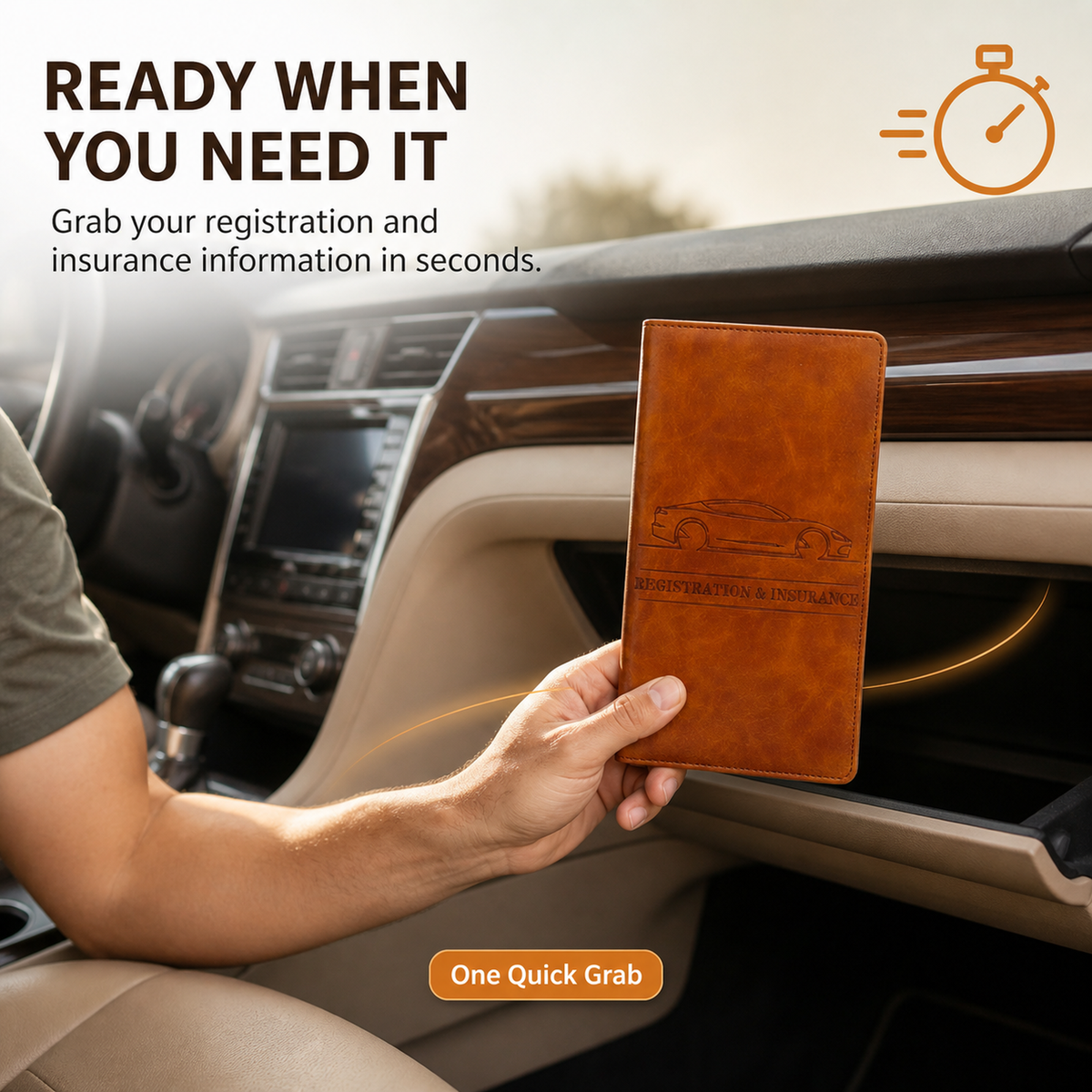 CAR DOCUMENT ORGANIZER 🚗 📄 Car Registration & Insurance Document Holder