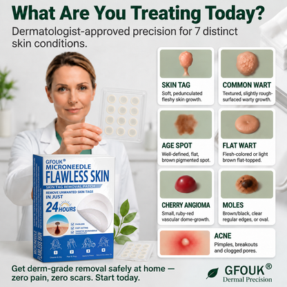 🔥𝐎𝐟𝐟𝐢𝐜𝐢𝐚𝐥 𝐒𝐭𝐨𝐫𝐞 | GFOUK® 🌿 𝐁𝐨𝐭𝐚𝐧𝐢𝐜𝐚𝐥 𝐌𝐢𝐜𝐫𝐨𝐧𝐞𝐞𝐝𝐥𝐞 𝐇𝐲𝐝𝐫𝐨𝐜𝐨𝐥𝐥𝐨𝐢𝐝 𝐏𝐚𝐭𝐜𝐡 (𝐅𝐨𝐫 𝐒𝐤𝐢𝐧 𝐓𝐚𝐠𝐬, 𝐒𝐦𝐚𝐥𝐥 𝐒𝐤𝐢𝐧 𝐆𝐫𝐨𝐰𝐭𝐡𝐬, 𝐖𝐚𝐫𝐭𝐬, 𝐌𝐨𝐥𝐞𝐬, 𝐀𝐠𝐞 𝐒𝐩𝐨𝐭𝐬 & 𝐏𝐢𝐠𝐦𝐞𝐧𝐭𝐚𝐭𝐢𝐨𝐧 𝐂𝐨𝐧𝐜𝐞𝐫𝐧𝐬)