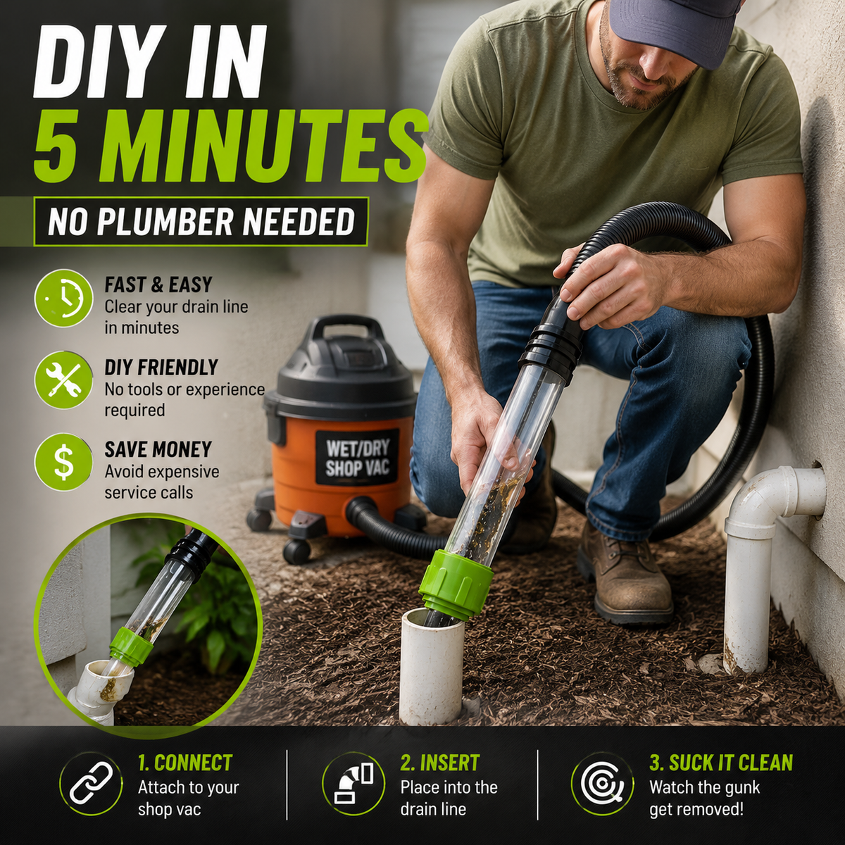 80K+ SOLD! ✨Clear Your AC Drain in Minutes — No Plumber Needed.