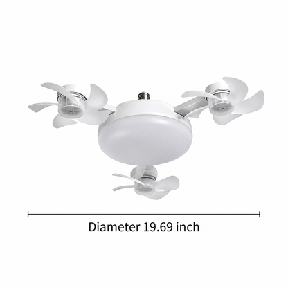 2-in-1  Socket Ceiling Fan Light - Silent LED Fan with Remote Control 💡🌀