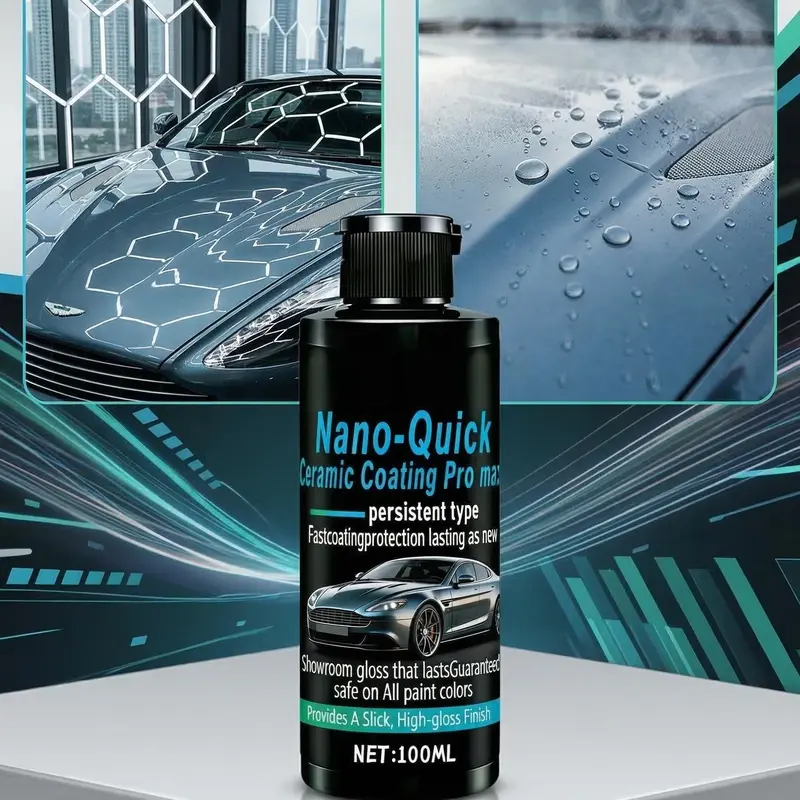 🚗Professional-grade nano-ceramic coating designed specifically for automobiles; utilizing advanced ceramic technology, it offers dust and water repellency along with a long-lasting shine.