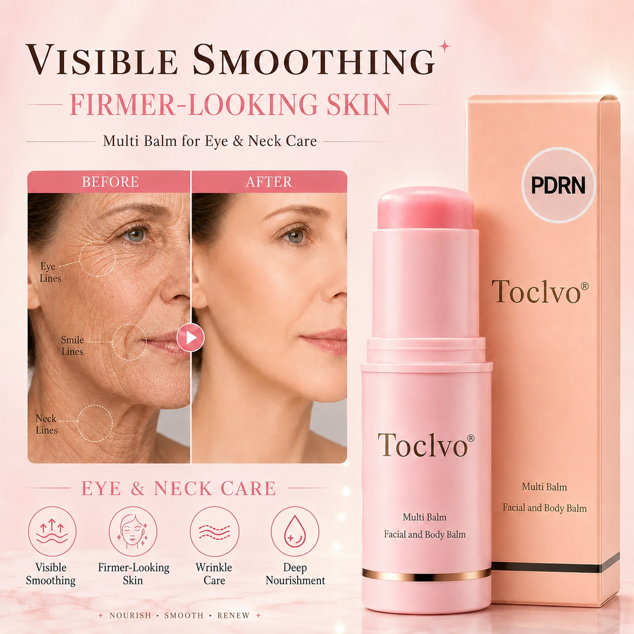 Toclvo® PDRN Collagen Volufiline Multi-Balm | Advanced Anti-Aging Volume Booster & Total Wrinkle Eraser