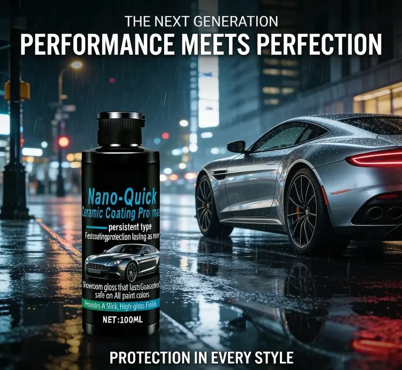 🚗Professional-grade nano-ceramic coating designed specifically for automobiles; utilizing advanced ceramic technology, it offers dust and water repellency along with a long-lasting shine.