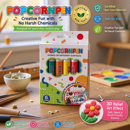 🔥 50% OFF Today | 3D Popcorn Drawing Pen 🖍️ Draw It. Watch It Pop!