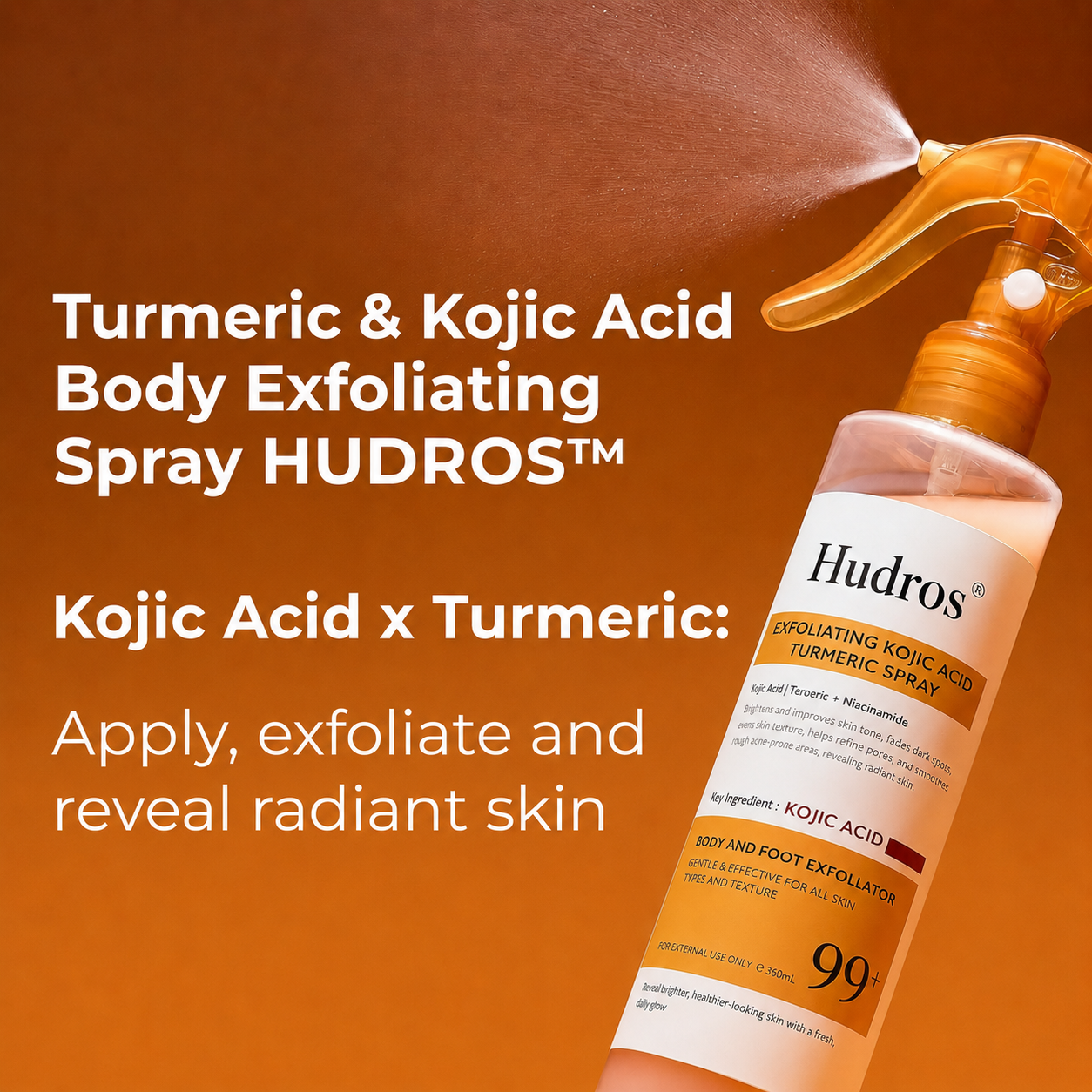 Over 100,000 Units Sold 💕 – Hudros® Body Exfoliating Spray to Smooth Rough Skin and Reduce the Look of Dark Spots