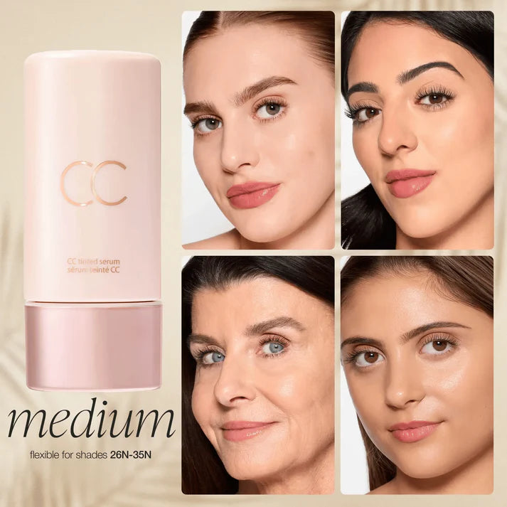 Summer Skin Set: CC color-correcting tinted serum + creaseless SPF 30 mineral setting powder
