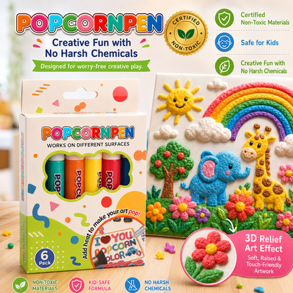 🔥 50% OFF Today | 3D Popcorn Drawing Pen 🖍️ Draw It. Watch It Pop!