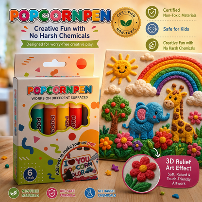 🔥 50% OFF Today | 3D Popcorn Drawing Pen 🖍️ Draw It. Watch It Pop!