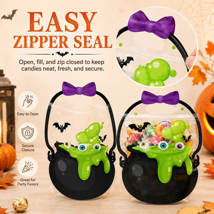 🔥Last Day 50% OFF - 🎃12/24/36Pcs Halloween Plastic Goodie Bags.