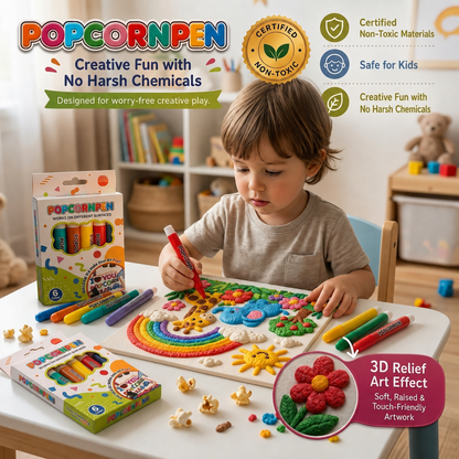 🔥 50% OFF Today | 3D Popcorn Drawing Pen 🖍️ Draw It. Watch It Pop!