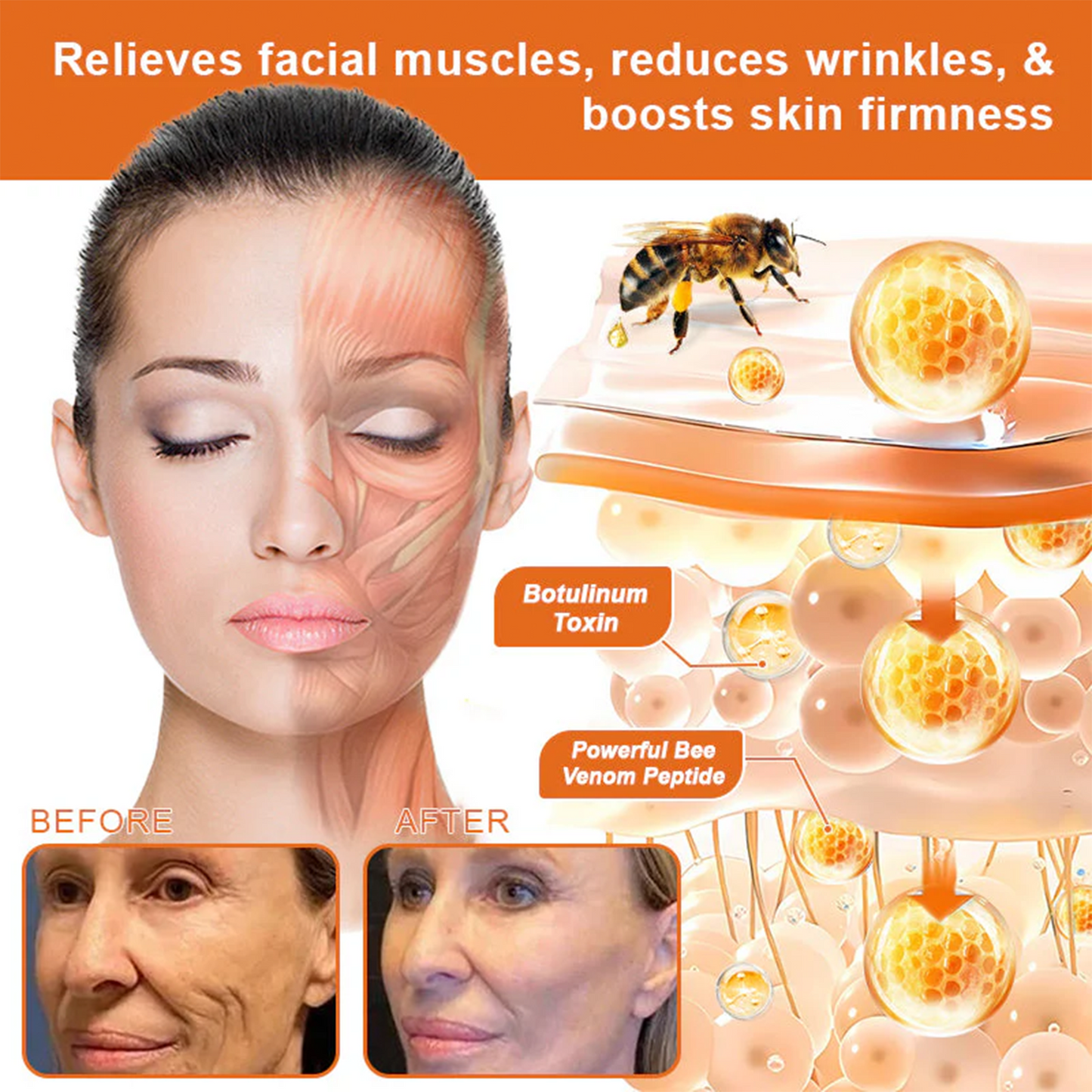 💫😍Rolimey® Bee venom Pro Comprehensive Cream —Tightening for Skin Types 🔥🔥