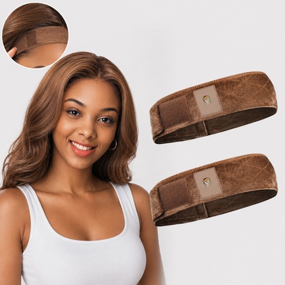 🔥LAST DAY BUY 1 GET 1 FREE🔥Limited-Time Special Offer Brown Black Wig Grip Band for Women Adjustable Headband