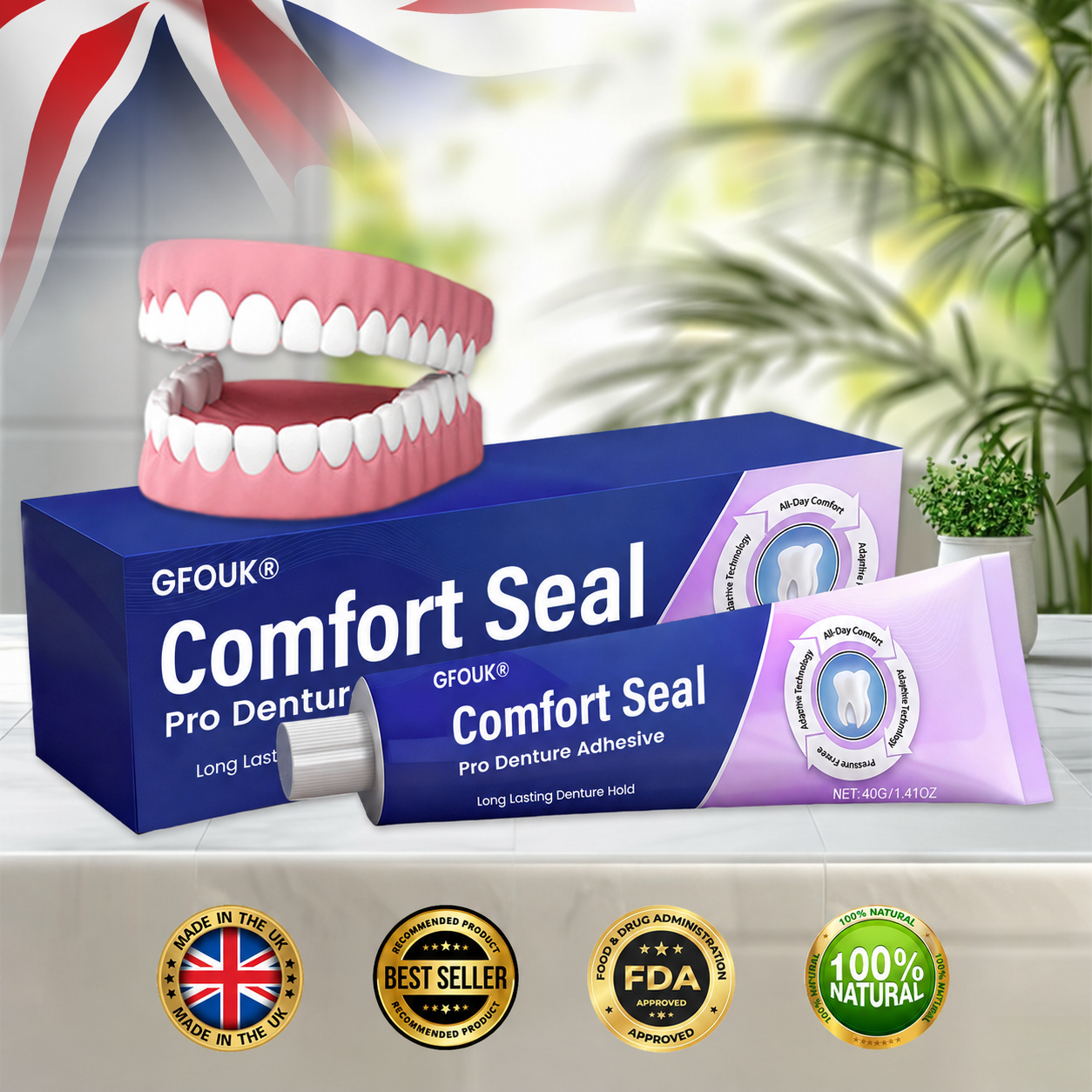 🦷 1 PCS · Up to 96H Secure Hold