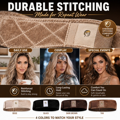 🔥LAST DAY BUY 1 GET 1 FREE🔥Limited-Time Special Offer Brown Black Wig Grip Band for Women Adjustable Headband