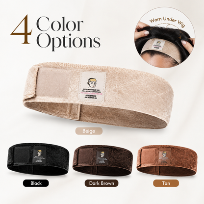 🔥LAST DAY BUY 1 GET 1 FREE🔥Limited-Time Special Offer Brown Black Wig Grip Band for Women Adjustable Headband