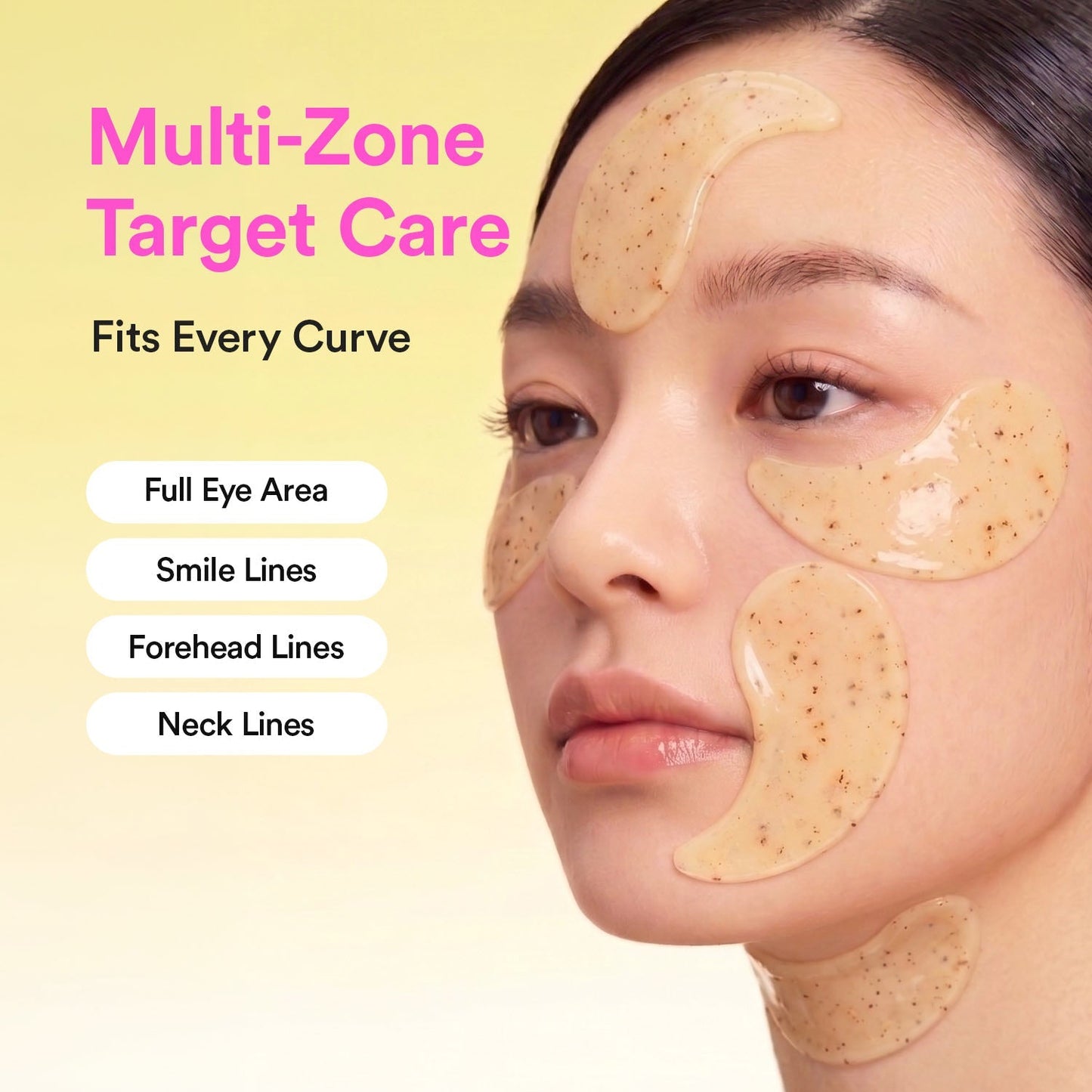 Retinal Green Tea Eye Patches – Anti-Wrinkle & Smile Line Patches, Peptide & Caffeine Serum-to-Gel Mask, 60 Count