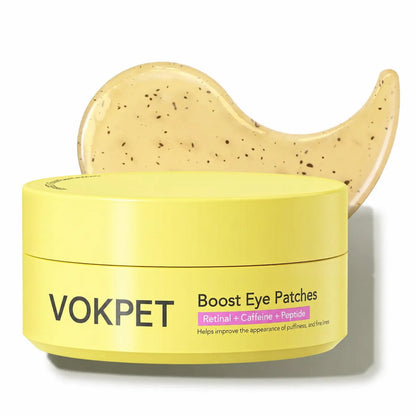 Retinal Green Tea Eye Patches – Anti-Wrinkle & Smile Line Patches, Peptide & Caffeine Serum-to-Gel Mask, 60 Count
