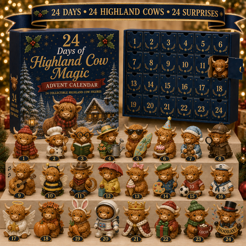 🔥Last Day 50% OFF - 24 Days of Highland Cow Advent Calendar