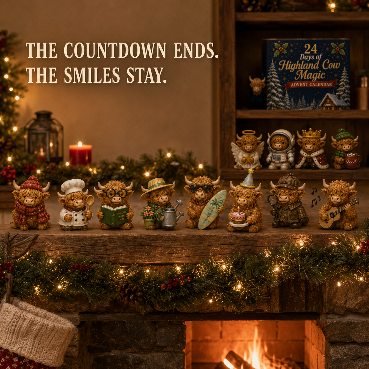 🔥Last Day 50% OFF - 24 Days of Highland Cow Advent Calendar