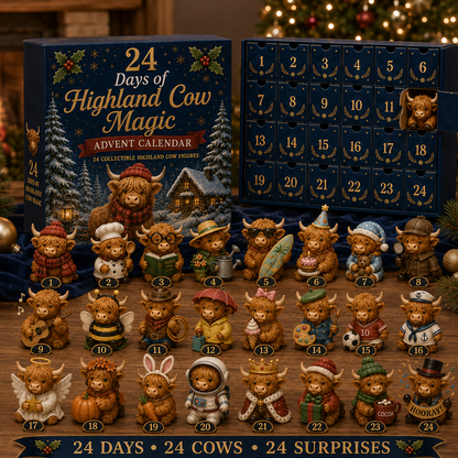 🔥Last Day 50% OFF - 24 Days of Highland Cow Advent Calendar