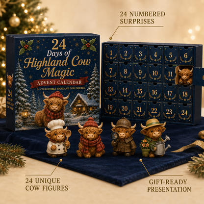 🔥Last Day 50% OFF - 24 Days of Highland Cow Advent Calendar