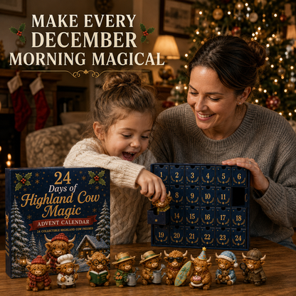 🔥Last Day 50% OFF - 24 Days of Highland Cow Advent Calendar