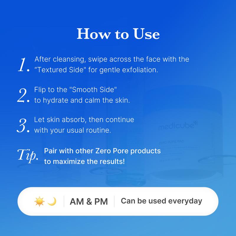 💞60K+ SOLD! ✨Zero Pore Pads (AHA + BHA) |  Korean No.1 Viral Toner Pads