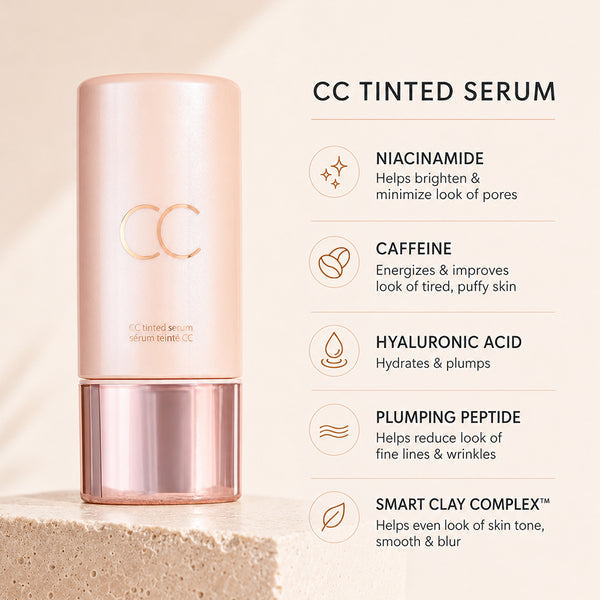 Summer Skin Set: CC color-correcting tinted serum + creaseless SPF 30 mineral setting powder