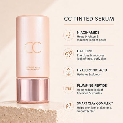 Summer Skin Set: CC color-correcting tinted serum + creaseless SPF 30 mineral setting powder