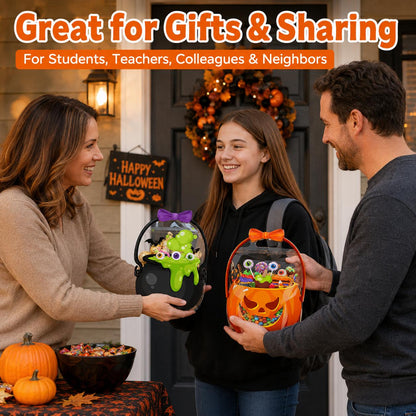 🔥Last Day 50% OFF - 🎃12/24/36Pcs Halloween Plastic Goodie Bags.